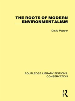 cover image of The Roots of Modern Environmentalism
